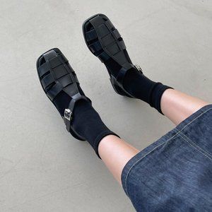 Peche Black Fisherman Sandals 37.5